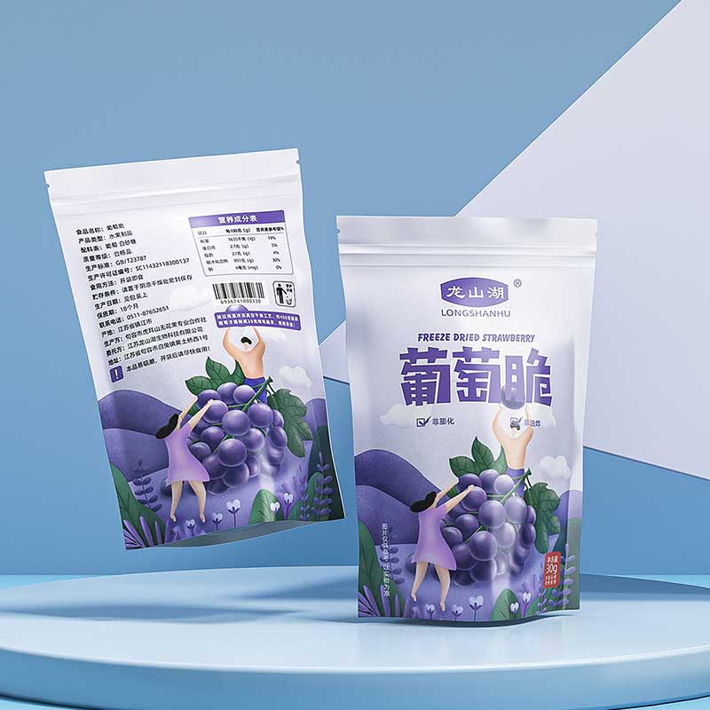水果干零食包装设计—龙山湖水果冻干零食包装设计